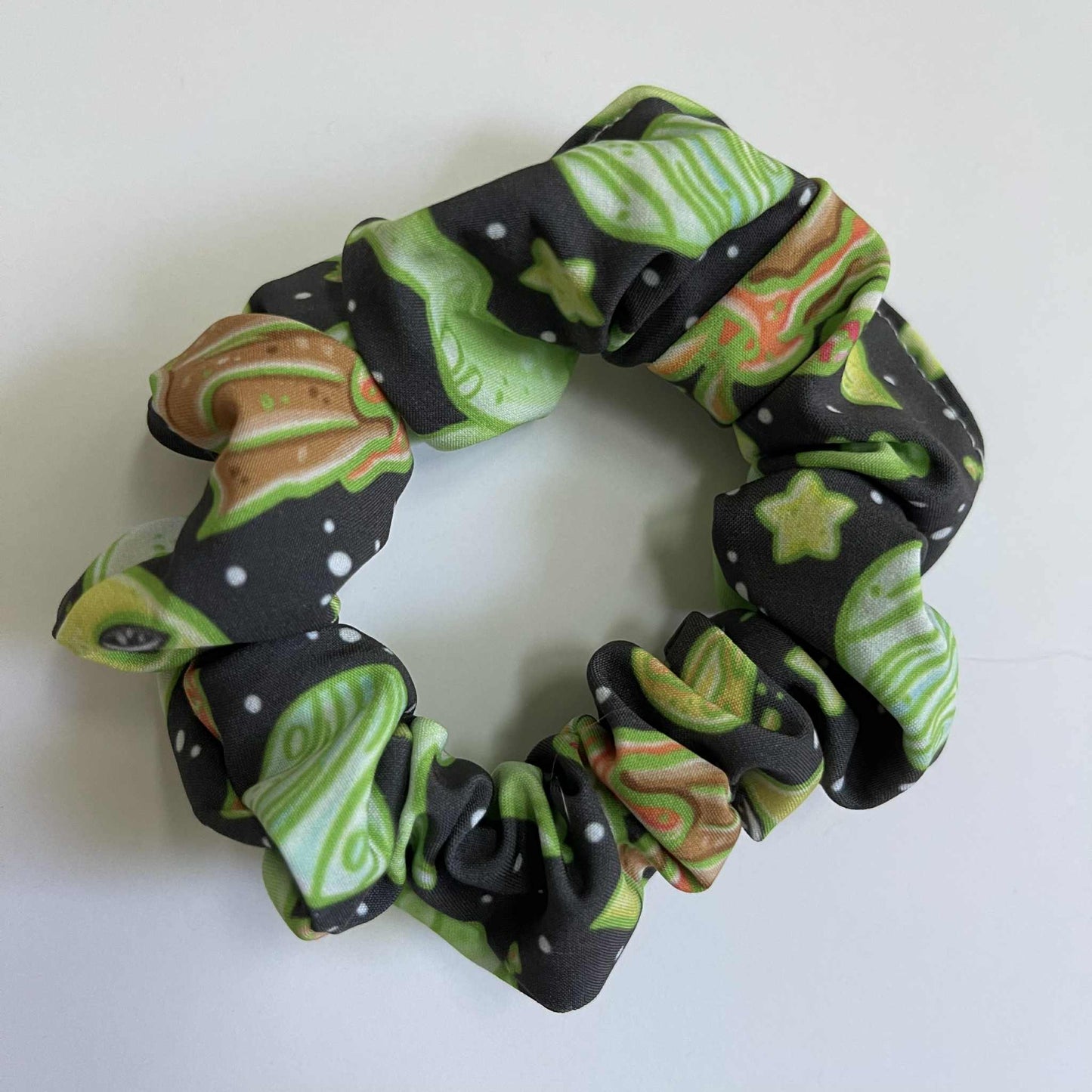 Dino Alien Space Scrunchie