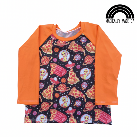 Pizza Alien Swim Shirt