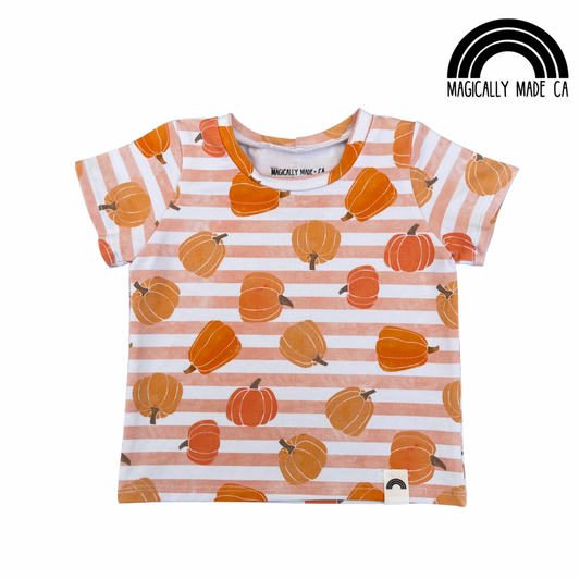 Striped Pumpkin Tee Shirt