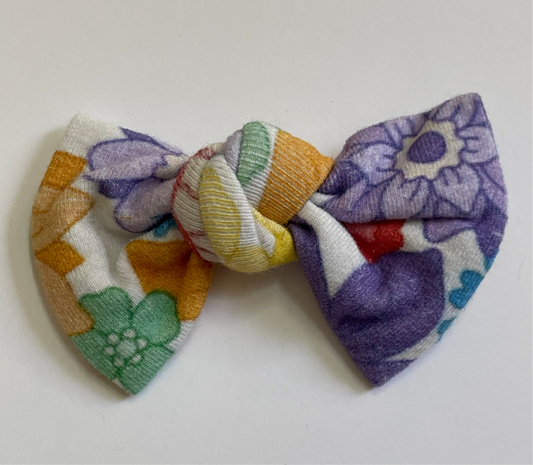 Rainbow Floral Bow