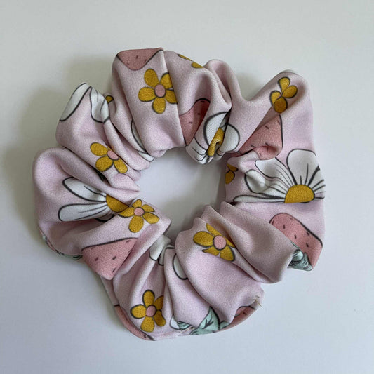 Daisy + Strawberry Scrunchie